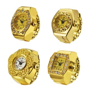 Reloj de Anillo de Dedo, Moderno y Sencillo, con Esfera Dorada, Correa de Acero Inoxidable, Mini Reloj de Cuarzo <span class=keywords><strong>para</strong></span> Mujer, Regalo <span class=keywords><strong>para</strong></span> Damas - Product Image 5