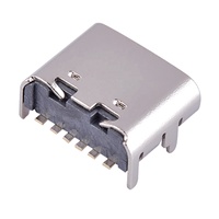 Connecteur USB Type-C 6 broches femelle, coque en cuivre, 3A 20V