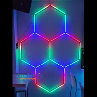 Hexagone décoratif d'atmosphère à télécommande de vacances allumant la lumière menée par RVB
