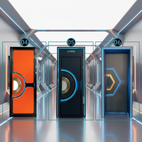 Portes coupe-feu modernes en acier inoxydable de haute qualité et durables pour l'entrée d'hôtels, les KTV et l'usage extérieur insonorisé des villas