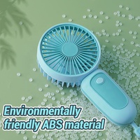 Ventilador de escritorio portátil con carga USB, Mini ventilador de bolsillo de mano, tres vientos para uso en coche, ventilador de mano recargable con flores de hadas