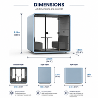 Salle de réunion insonorisée mobile, cabine de bureau multi-personnes, cabine de réunion personnalisée, canapé, cabines de réunion multi-personnes