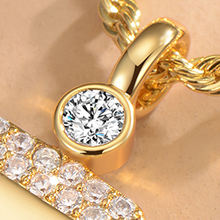 Alfabet Lab Gefokt Diamanten Gezet Met Elke Letter Om Een Speciale Betekenis Te Hebben Voor Vriendinnen Van Beide Geslachten - Product Image 5