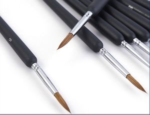 Juego de Pinceles Profesionales Personalizados para Óleo, Acrílico y Acuarela, Pincel Abanico de Pelo de Comadreja <span class=keywords><strong>con</strong></span> Punta de Marcador Blanco para Niños - Product Image 5