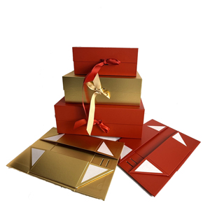 Boîtes en papier pliantes magnétiques de luxe en gros avec logo ruban pour perruques, vêtements, cosmétiques, Noël, finition mate - Product Image 5