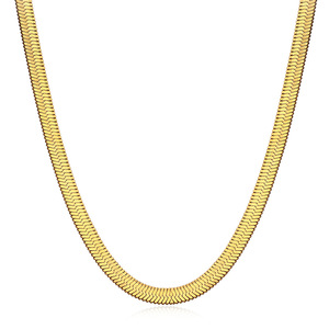 Minimalist Blade <b>Titanium</b> Steel Necklace 4mm Flat Snake <b>Chain</b> Unisex Fashion Jewelry Gift from Yiwu - Product Image 1