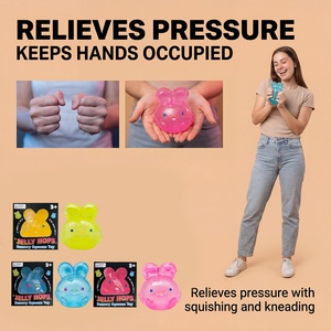 Jouet Squishy en Gelée, Lapin Simulé Mignon et Ludique, Jouet Anti-Stress en TPR avec Option Logo Personnalisé - Product Image 4