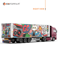 Vinilo Impreso Personalizado para Camiones, Estilo Pop Art y Dibujos Animados, Película Publicitaria para Carrocería de Vehículos Pesados, TPU PVC