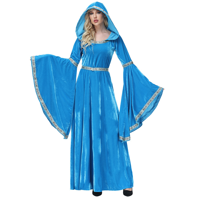 Verified Supplier Medieval Dress Blue Lace-Up Medieval Princess Style |  Alibaba.com