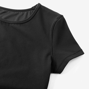 Quick Dry Breathable High <b>Support</b> Training Athletic <b>Crop</b> Gym T Shirt Yoga Short Sleeve <b>Top</b> for Women - Product Image 3
