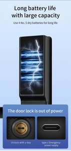 Precio de fábrica Tuya Wifi <span class=keywords><strong>Video</strong></span> <span class=keywords><strong>Intercom</strong></span> Seguridad para el hogar Cerradura inteligente Huella digital Contraseña Tarjeta de llave Cámara inteligente Cerradura de puerta - Product Image 5