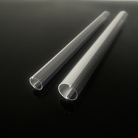 Diffuseur de lumière LED en polycarbonate transparent blanc laiteux de 20 mm de diamètre, profil de tube de co-extrusion, couvercle de lentille