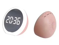 Horloge de table de bureau durable pour chambre à coucher, bureau, décoration de la maison, miroir LED électronique, réveil numérique