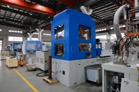 Machine de soufflage par injection automatique pour bouteilles de sirop avec PLC et moteur, en matériau PP