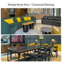 Ensemble de mobilier d'hôtel de luxe 5 étoiles sur mesure pour projets hôteliers et d'appartements, mobilier de chambre et de salon
