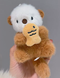 Cute Otter Plush Key Chain Soft PP Cotton Filled Bag Charm Fish Pendant for Backpack Wallet - Product Image 5