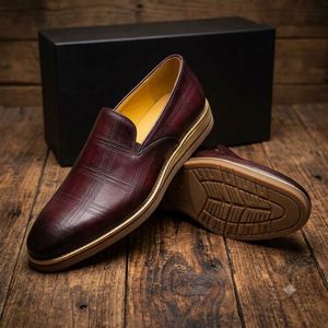 Mocasines de cuero de primera calidad para hombre, zapatos casuales de negocios, transpirables, cómodos, formales, para caminar. - Product Image 1
