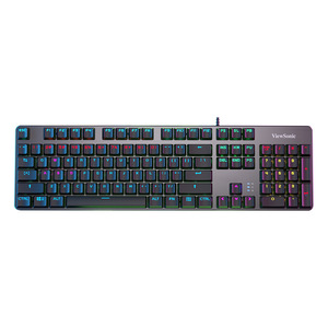 Clavier de jeu mécanique ViewSonic KU520 avec rétroéclairage RVB, interrupteurs bleus, filaire, pour ordinateur de bureau - Product Image 2
