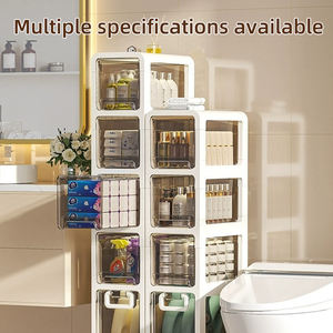 Gabinete de Almacenamiento Extraíble para Sala de Estar o Baño, Cajonera de Plástico para el Hogar, Gabinetes de Almacenamiento Multicapa para Refrigerios y Juguetes - Product Image 6