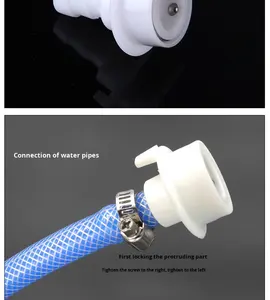 Factory Direct 1/2 \ "Connecteur rapide de <span class=keywords><strong>tuyau</strong></span> d'entrée <span class=keywords><strong>à</strong></span> filetage mâle Connecteur de <span class=keywords><strong>machine</strong></span> <span class=keywords><strong>à</strong></span> <span class=keywords><strong>laver</strong></span> multifonctionnel pour utilisation dans le jardin - Product Image 5