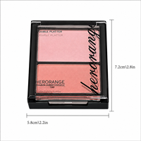 Palette de surligneur double teinte pressée, double couleur pour le visage, pour les professionnels de la beauté et l'approvisionnement en gros
