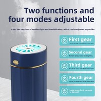 Humidificateur d'air mécanique USB, capacité de 1L, grande sortie de brume, petit, portable, pour la maison, lumière nocturne ambiante colorée