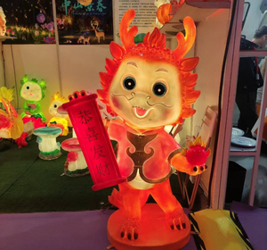 Customized Ip65 3d Zodiac Dragon Led <b>Light</b> Transparent Resin Fiberglass Construction <b>For</b> Garden Lawn <b>Outdoor</b> Motif <b>Lights</b> - Product Image 1