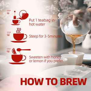 Teh Kesehatan Cina untuk Kesejahteraan Wanita, Kantong Teh Herbal untuk Kenyamanan Bulanan & Meredakan Kram, Campuran Daun <span class=keywords><strong>Raspberry</strong></span> dan Chamomile - Product Image 5