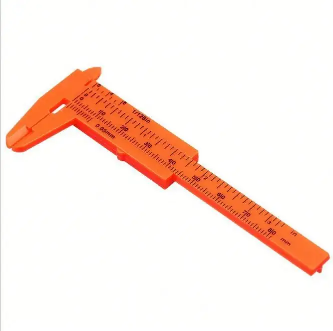 0-80mm Mini Double Size Measuring Tool Plastic Sliding Vernier Caliper