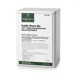 Dublin Waste <b>Bin</b> 150 L Triple Compartment Recycling Station - Product Image 2