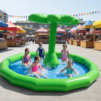 Centre de jeux aquatiques portable QIQU pour enfants et adultes, léger, écologique, piscine gonflable ronde de grande taille pour usage commercial