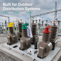 Transformateur d'instrumentation toroïdal à bobinage double en cuivre, type sec, triphasé, 33 kV, 35 kV, sortie 100 V, résine époxy, JLSZY-35W