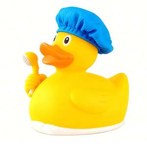 Pato de Goma de PVC Personalizado Promocional, Juguetes de Baño Impresos al por Mayor para Niños Pequeños, Pato de Goma Amarillo Cantante - Product Image 2