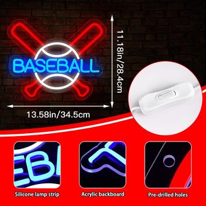 Baseball Letreros Neon LED dimmable USB powered ambient <b>light</b> store <b>window</b> decoration <b>light</b> street indicator <b>light</b> Customized 5V - Product Image 1