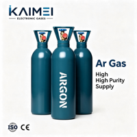Gas Argón de Alta Pureza Kaimei 99.999% 5N para Soldadura TIG MIG y Corte Láser, Cilindro de 47L, Fabricante