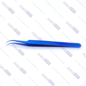 Pince à cils incurvée avec des cils de couleur bleu ou choix du client - Product Image 2