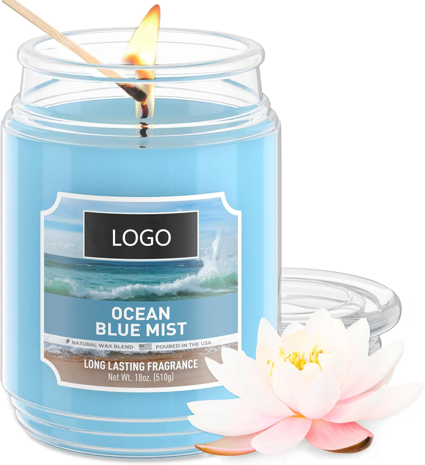 Brume bleue de l'océan