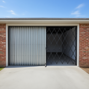 Barrière de sécurité pliante en acier, type accordéon, 37 x 48 pouces, extensible, pour garage et abri de jardin - Product Image 2