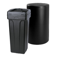 Wasser ent härter Zubehör Black Square Sole Tank 70L/100L Quadratischer Soletank mit Salz ventil für Erweichung system