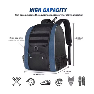 Mochila Deportiva para <span class=keywords><strong>B</strong></span>éisbol y Sóftbol, Personalizada, al por Mayor, de Alta Calidad, Impermeable, Bolsa para Raquetas - Product Image 4