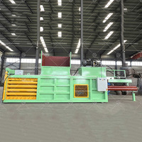 Compacteur de bouteilles en plastique Presse à balles Machine à balles automatique pour déchets de papier Presse à balles horizontale pour déchets de papier