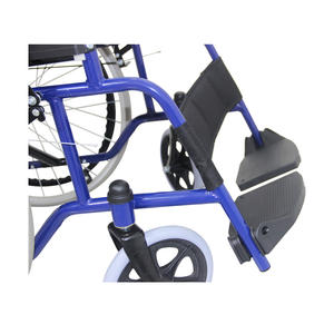 Feiyang Medical FY809 22 pouces roues arrière solides pliant Portable en acier médical manuel fauteuil roulant United Brake 100kg capacité CE - Product Image 5