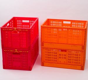 Conteneur de rangement en plastique empilable et pliable de 60 L avec <span class=keywords><strong>lattes</strong></span>, pour la maison, le bureau, l'extérieur, la voiture, caisse en plastique - Product Image 5