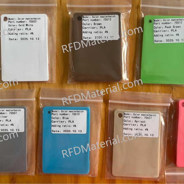RONGFENG Factory Supply PLA Color Masterbatch Plastic Raw Materials for 3D Printing Support Customization by Samples