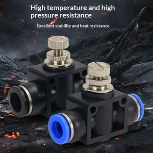 Пневматический соединитель для газовых труб LSA4, дроссельный клапан для трубопроводов HVFF, ограничитель тока, 8-ступенчатая регулировка, 12-ступенчатый регулятор расхода, 10 - Product Image 1