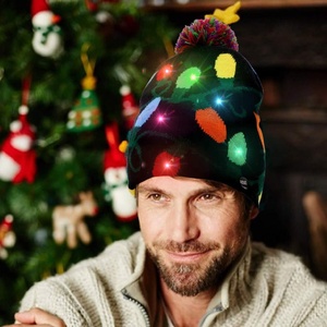 HA CONDOTTO LA Luce-up Di Natale Cappelli di Natale di Natale Babbo Brutto Cappello Berretti Luci Colorate Lampeggianti Cap Per Il Nuovo Anno Decorazione Del Partito - Product Image 4