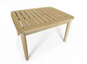 Table basse d'extérieur avec plateau à lattes en bois d'acacia massif naturel, mobilier de jardin et de patio durable pour la maison et l'hôtel - Product Image 2