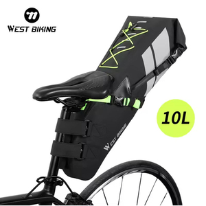 กระเป๋าใต้อานจักรยาน WEST BIKING ขนาด 10L 17L ความจุเยอะ กันน้ำ สำหรับจักรยานเสือภูเขาและจักรยานถนน พับเก็บได้ สะท้อนแสง เหมาะสำหรับการเดินทางและปั่นจักรยาน - Product Image 1