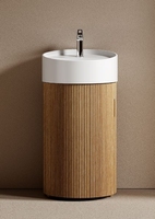 Meuble de salle de bain haut de gamme à double vasque en contreplaqué, armoire de salle de bain étanche avec vasque, équipement sanitaire pour villa