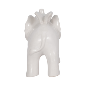 Figurine d'éléphant en céramique avec ailes, pour la décoration de la maison, salle de bain, bureau, salon, présentoir sur étagère - Product Image 4